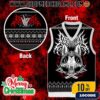 Let There Be Christmas AC/DC Knitted Ugly Sweater Vest Jingle Hells Bells Holiday Gift Gile