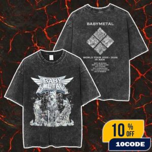 Babymetal World Tour 2025-2026 In Asia Manila Merchandise October 8 2025 Metal Forth Foxes Tee Version Merch Unisex Two Sided Washed T-Shirt