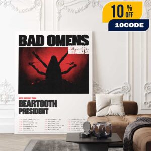 Bad Omens Do You Feel Love North America Tour 2026 With Beartooth x President Arena Tour Dates Poster Canvas Home Decor Bad Omens Do You Feel Love North America Tour 2026 With Beartooth x President Arena Tour Dates Poster Canvas Home Decor