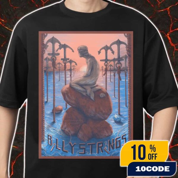 Billy Strings Copenhagen Denmark Poolen Concert Poster October 5 2025 The Graphite Club Official Artwork By Jake Rathkamp Merch Unisex T-Shirt