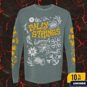Billy Strings Fall 2025 Tour North American Merch Flash Long Sleeve Tee Shirt Billy Strings Fall 2025 Tour North American Merch Flash Long Sleeve Tee Shirt