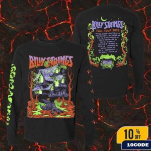 Billy Strings Fall 2025 Tour North American Merch Witch’s House Long Sleeve Tee With Dates Long Sleeve Tee, Hoodie, T-Shirt
