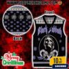 Metallica And Justice For All Lady Justice Ugly Sweater Gile Vest Sleeveless Christmas Holiday Knit Two Sides Design Teal Green Black Heavy Metal Band Festive Party Wear Gift