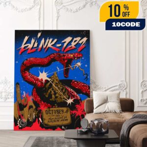 Blink-182 Missionary Impossible Tour 2025 California Event Poster On October 4 2025 At Acrisure Arena Thousand Palms Artwork By Cristian Alarcon D Poster Canvas Home Decor