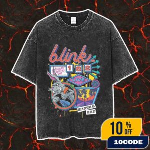 Blink-182 Missionary Impossible Tour 2025 California Event Tee On October 4 2025 At Acrisure Arena Thousand Palms Artwork By Alex Tillbrook Vintage Washed Unisex T-Shirt