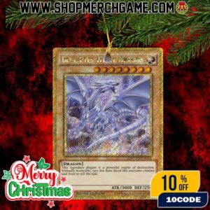 Blue Eyes White Dragon Asian Championship Version Ornament Yu-Gi-Oh Christmas Tree Hanging Card Decoration Collectible Limited Edition Gift Holiday Decor