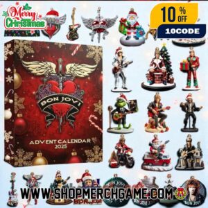 Bon Jovi Advent Calendar 2025 With 24 Collectible Figurines Rock Band Christmas Ornaments Holiday Countdown Gift For Music Fans Men Women Home Deco