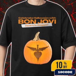 Bon Jovi Celebrate Halloween 2025 Heart In Dagger Merch Unisex T-Shirt Bon Jovi Celebrate Halloween 2025 Heart In Dagger Merch Unisex T-Shirt
