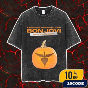 Bon Jovi Celebrate Halloween 2025 Heart In Dagger Vintage Washed Unisex T-Shirt Bon Jovi Celebrate Halloween 2025 Heart In Dagger Vintage Washed Unisex T-Shirt