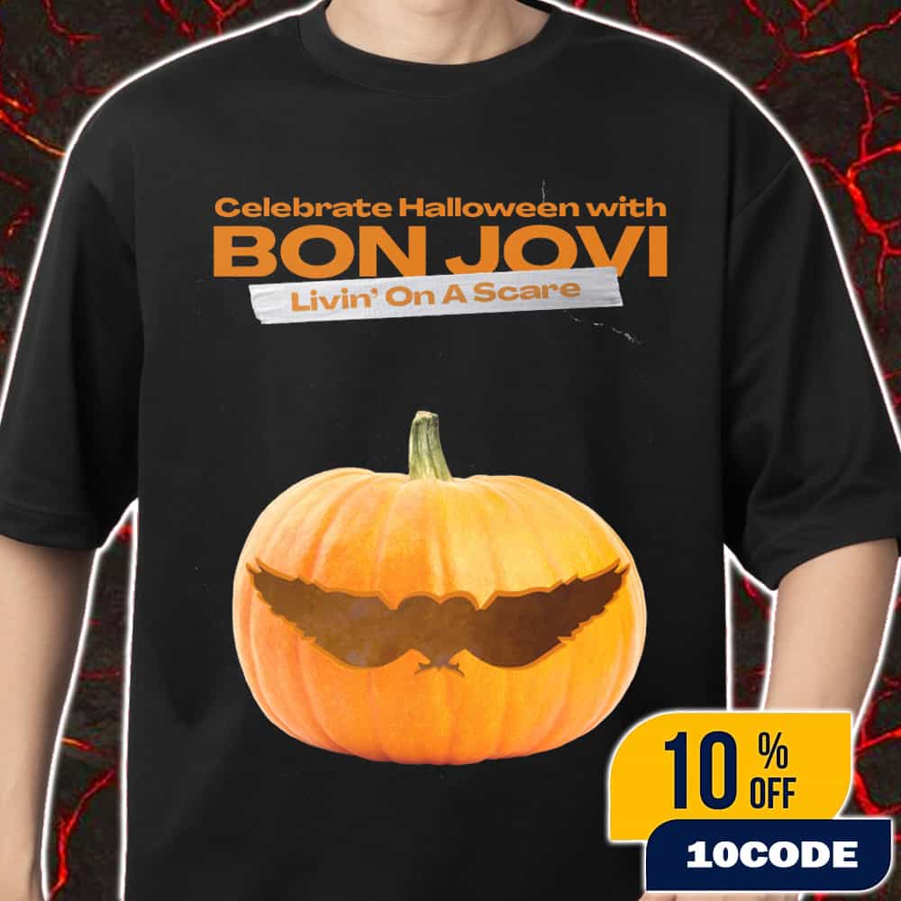 Bon Jovi Celebrate Halloween 2025 Livin’ On A Scare Merch Unisex T-Shirt Bon Jovi Celebrate Halloween 2025 Livin’ On A Scare Merch Unisex T-Shirt