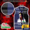 Blink-182 Ugly Christmas Sweater Vest Gile With Fair Isle Knit Pattern Skull Logo Pink Green Black Sleeveless Holiday Apparel For Pop Punk Fans Festive Knitted Gift