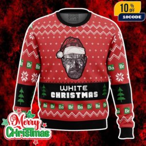 Breaking Bad White Christmas Ugly Sweater Walter White Knit Pullover Holiday Outfit