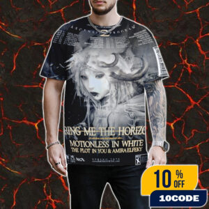 Bring Me The Horizon North American Ascension Program 2 Spring 2026 Tour Poster With Motionless In White x The Plot In You x Amira Elfeky Tour Dates All Over Print Graphic T-Shirt, Hoodie