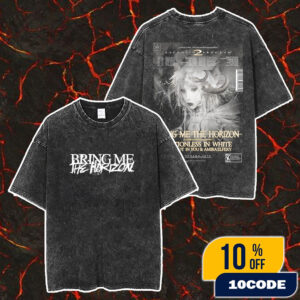 Bring Me The Horizon North American Ascension Program 2 Spring 2026 Tour Poster With Motionless In White x The Plot In You x Amira Elfeky Tour Dates Merch Unisex Two Sided Washed T-Shirt