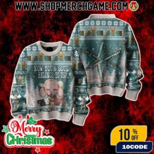 Bring Me The Horizon Now Your Soul Belongs To Us Ugly Christmas Sweater Metal Band Holiday Knit Jumper