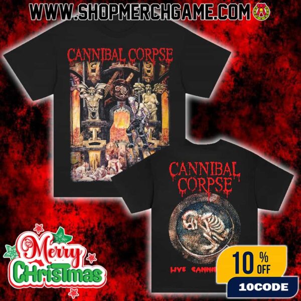 Cannibal Corpse 25th Anniversary Merch New Collection 2025 Live Cannibalism Unisex Two Sides T-Shirt
