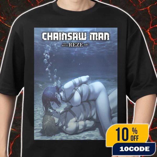 Chainsaw Man The Movie Reze Arc Denji x Reze Bondage BDSM Style Art Sexy Version Merch Unisex T-Shirt
