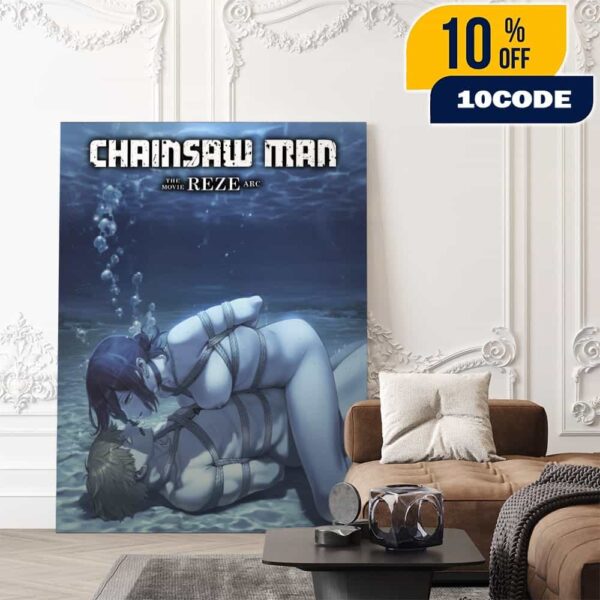 Chainsaw Man The Movie Reze Arc Denji x Reze Bondage BDSM Style Art Sexy Version Poster Canvas