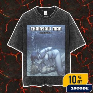 Chainsaw Man The Movie Reze Arc Denji x Reze Bondage BDSM Style Art Sexy Version Vintage Washed Unisex T-Shirt