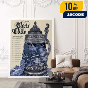 Chris Thile Bachtoberfest 2025 By Poster Tour Dates Landland Colportage Autumnal Bachtopus Artwork Poster Canvas Home Decor