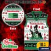 Doom Metal Christmas Knitted Gile Black Sabbath Red Sleeveless Ugly Sweater Vest With Inverted Cross Design Holiday Party Merch