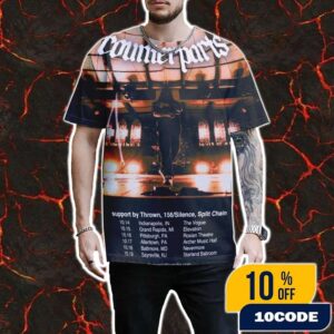 Counterparts Heaven Let Them Die Tour 2025 In US With Thrown, 156 Silence And Split Chain Unisex All Over Print T-Shirt