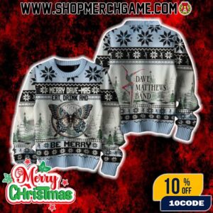 Dave Matthews Band Ugly Christmas Sweater Merry Dave Mas Holiday Knit Pullover