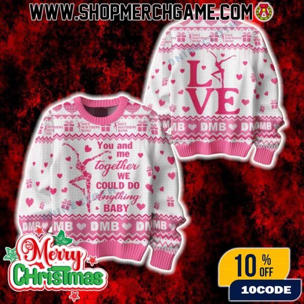 Dave Matthews Band Valentine Ugly Sweater You And Me Together Love Knit Pullover Gift