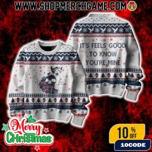 Deftones Cat It Feels Good To Know You’re Mine Ugly Christmas Sweater Band Holiday Knit Pullover