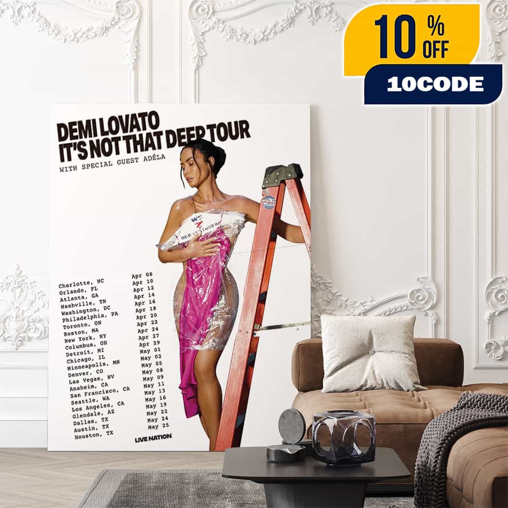Demi Lovato It’s Not That Deep Tour With Special Guest Adela Live Nation Poster Tour Dates 2026 Poster Canvas Home Decor Demi Lovato It’s Not That Deep Tour With Special Guest Adela Live Nation Poster Tour Dates 2026 Poster Canvas Home Decor