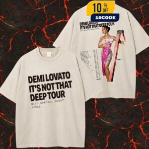 Demi Lovato It’s Not That Deep Tour With Special Guest Adela Live Nation Poster Tour Dates 2026 Two Sides Washed Unisex T-Shirt Demi Lovato It’s Not That Deep Tour With Special Guest Adela Live Nation Poster Tour Dates 2026 Two Sides Washed Unisex T-Shirt