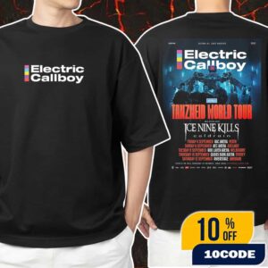 Destroy All Lines Presents Electric Callboy Australia Tanzneid World Tour With Ice Nine Kills x Coldrain Poster September Tour Dates 2026 Unisex T-Shirt Merchandise