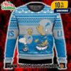 Jacksonville Jaguars Peanuts Snoopy Charlie Brown Christmas Knit Ugly Sweater Teal Gold Nordic Pattern Holiday Pullover For NFL Fans Men Women