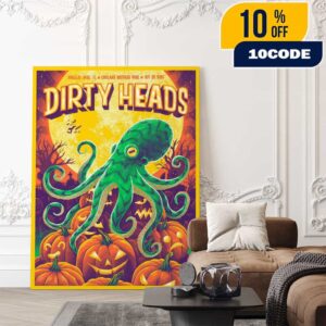 Dirty Heads Poster Concert Show On October 26 2025 At England Brothers Park Pinellas Park FL Artwork By Jon Wilcox Halloween Theme Poster Canvas Home Decor