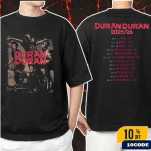 Duran Duran Europe 2025 2026 Collage Bandshot Tour Merch Classic Two Sides T-Shirt Duran Duran Europe 2025 2026 Collage Bandshot Tour Merch Classic Two Sides T-Shirt