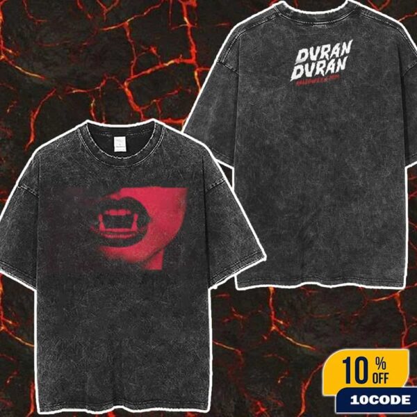 Duran Duran Halloween Show 2025 Merch In Manchester UK At Co-Op Live On 31st October 2025 Washed Two Sides T-Shirt