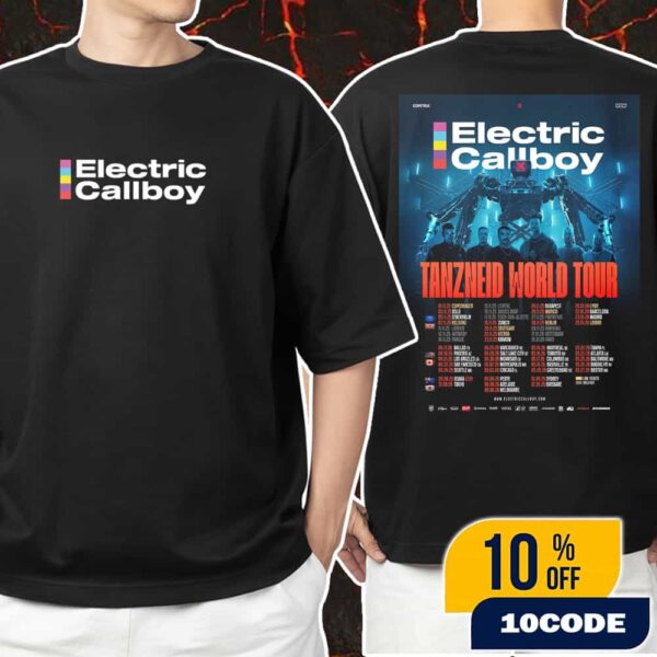 Electric Callboy Australia Tanzneid World Tour Poster Tour Dates 2025-2026 Unisex T-Shirt Merchandise