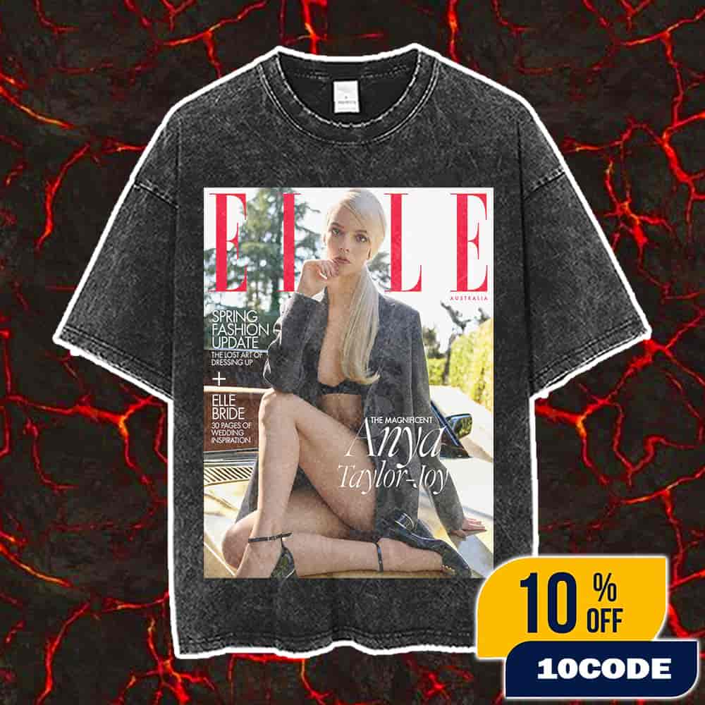 Elle Australia Cover Magazine 2025 Spring Fashion Update The Magnificent Anya Taylor-Joy Vintage Washed Unisex T-Shirt Elle Australia Cover Magazine 2025 Spring Fashion Update The Magnificent Anya Taylor-Joy Vintage Washed Unisex T-Shirt