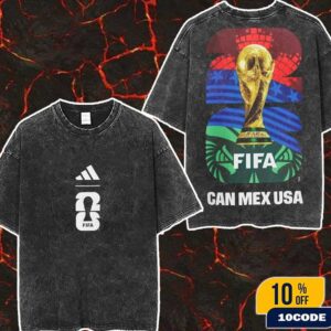 FIFA World Cup 2026 x Adidas Official Graphic Canada Mexico USA Tee Merch Washed Two Sided T-Shirt FIFA World Cup 2026 x Adidas Official Graphic Canada Mexico USA Tee Merch Washed Two Sided T-Shirt
