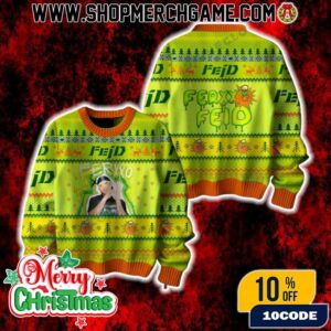 Ferxxo Feid Ugly Christmas Sweater Reggaeton Holiday Jumper Latin Music Merch Knitted Pullover