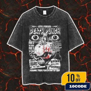 Five Finger Death Punch Halloween 2025 New Collection 5FDP Five x The Terror Artwork Vintage Washed Unisex T-Shirt Five Finger Death Punch Halloween 2025 New Collection 5FDP Five x The Terror Artwork Vintage Washed Unisex T-Shirt