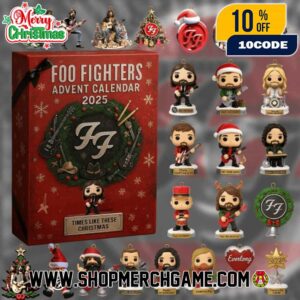 Foo Fighters Advent Calendar 2025 Times Like These Christmas 24 Day Holiday Countdown With Dave Grohl Band Member Funko Pop Figures Ornaments Rock Music Collectibles Gift For Alternative Rock Fan