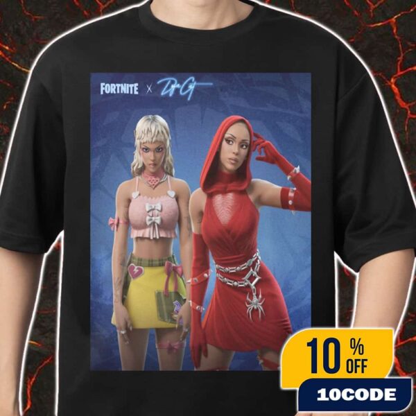 Fortnite x Doja Cat Skins Revealed Fortnitemares 2025 Poster On October 2025 Mother Of Thorns Merch Unisex T-Shirt
