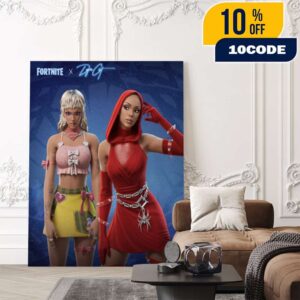 Fortnite x Doja Cat Skins Revealed Fortnitemares 2025 Poster On October 2025 Mother Of Thorns Poster Canvas Home Decor