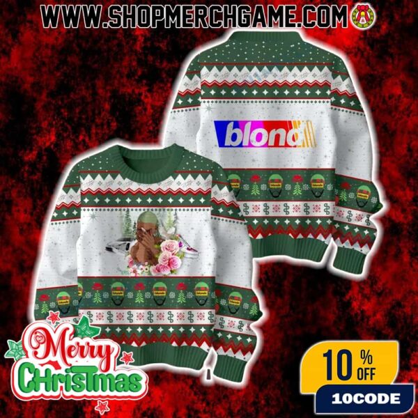 Frank Ocean Blond Album Ugly Christmas Sweater Holiday Knit Pullover For Music Fans