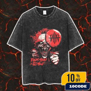 From Ashes To New October 2025 New Merch Halloween Collection Pennywise FATN Vintage Washed Unisex T-Shirt