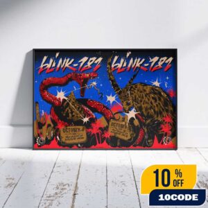 Full Shows Event Poster Blink-182 Missionary Impossible Tour 2025 California On October 4-5 2025 At Acrisure Arena Thousand Palms Artwork By Cristian Alarcon D Landscape Poster Canvas