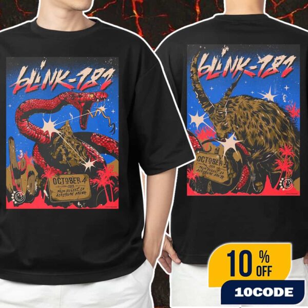 Full Shows Event Poster Blink-182 Missionary Impossible Tour 2025 California On October 4-5 2025 At Acrisure Arena Thousand Palms Artwork By Cristian Alarcon D Unisex T-Shirt