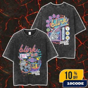 Full Shows Event Tee Blink-182 Missionary Impossible Tour 2025 California On October 4-5 2025 At Acrisure Arena Thousand Palms Artwork By Alex Tillbrook Washed T-Shirt