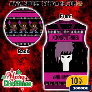 Gambit Marvel X-Men ’97 Pixel Art Design Holiday Ugly Sweater Gile Vest Christmas Gift For Fans